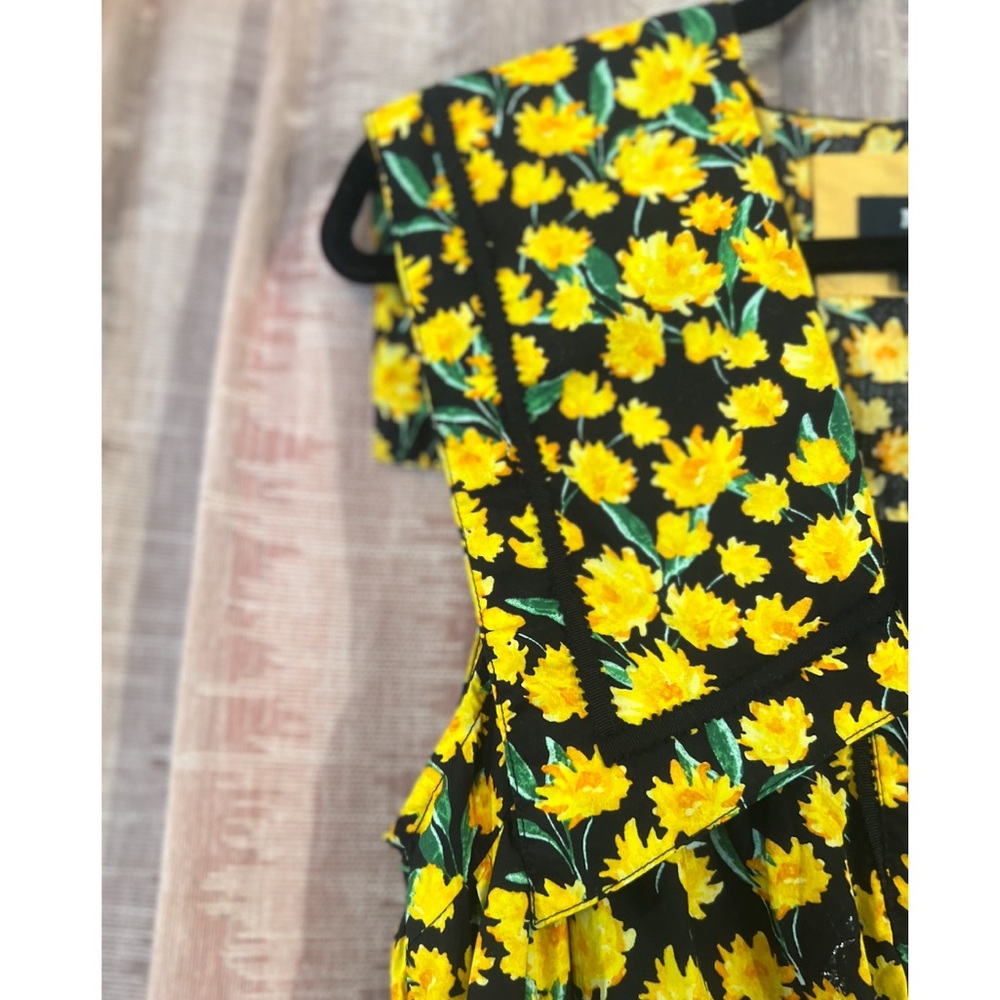 Anthropologie / Maeve Poplin Sunflower Babydoll Dress - Picture 9 of 15